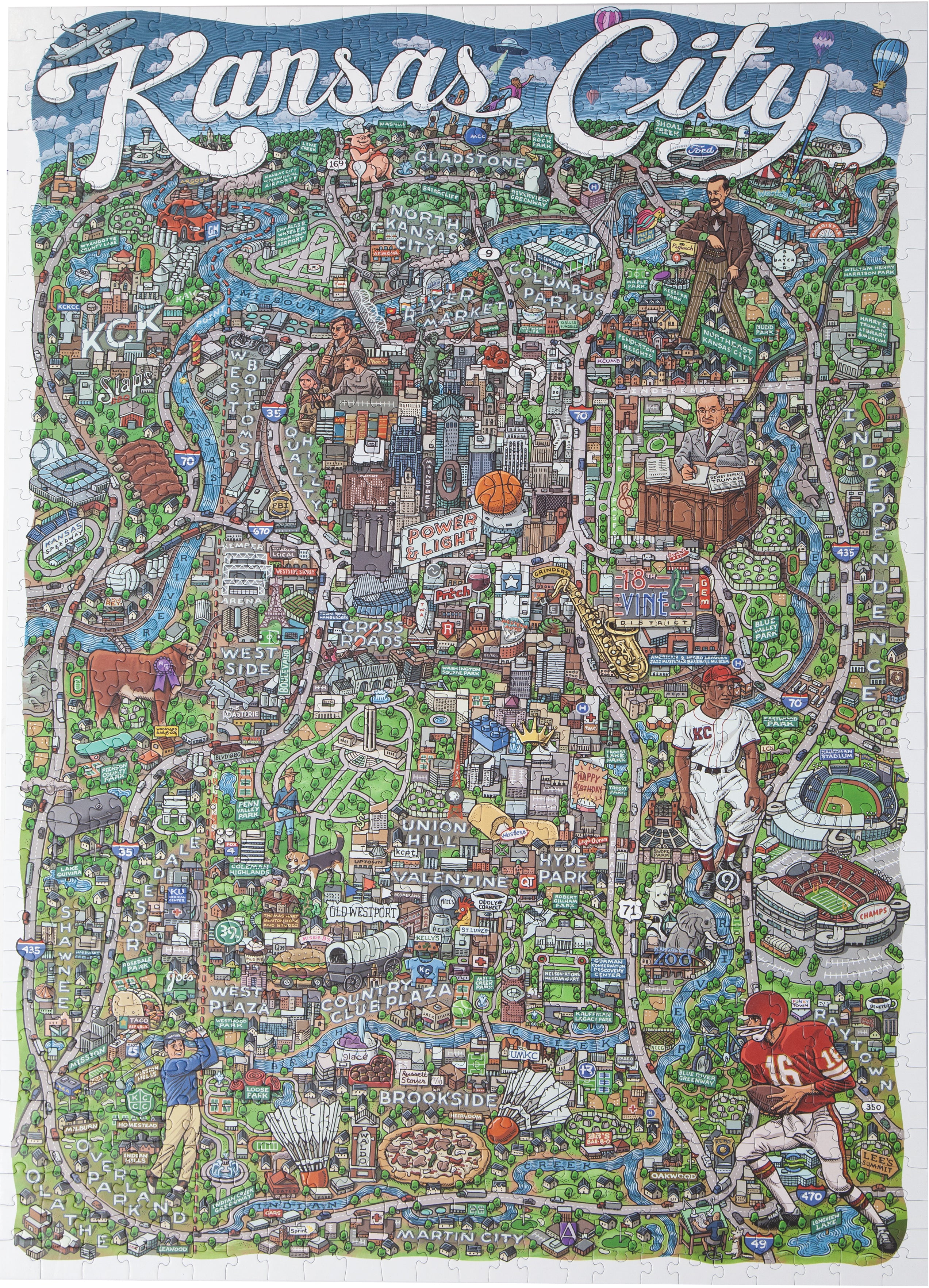 Kansas City Map | 1,000 Piece Puzzle