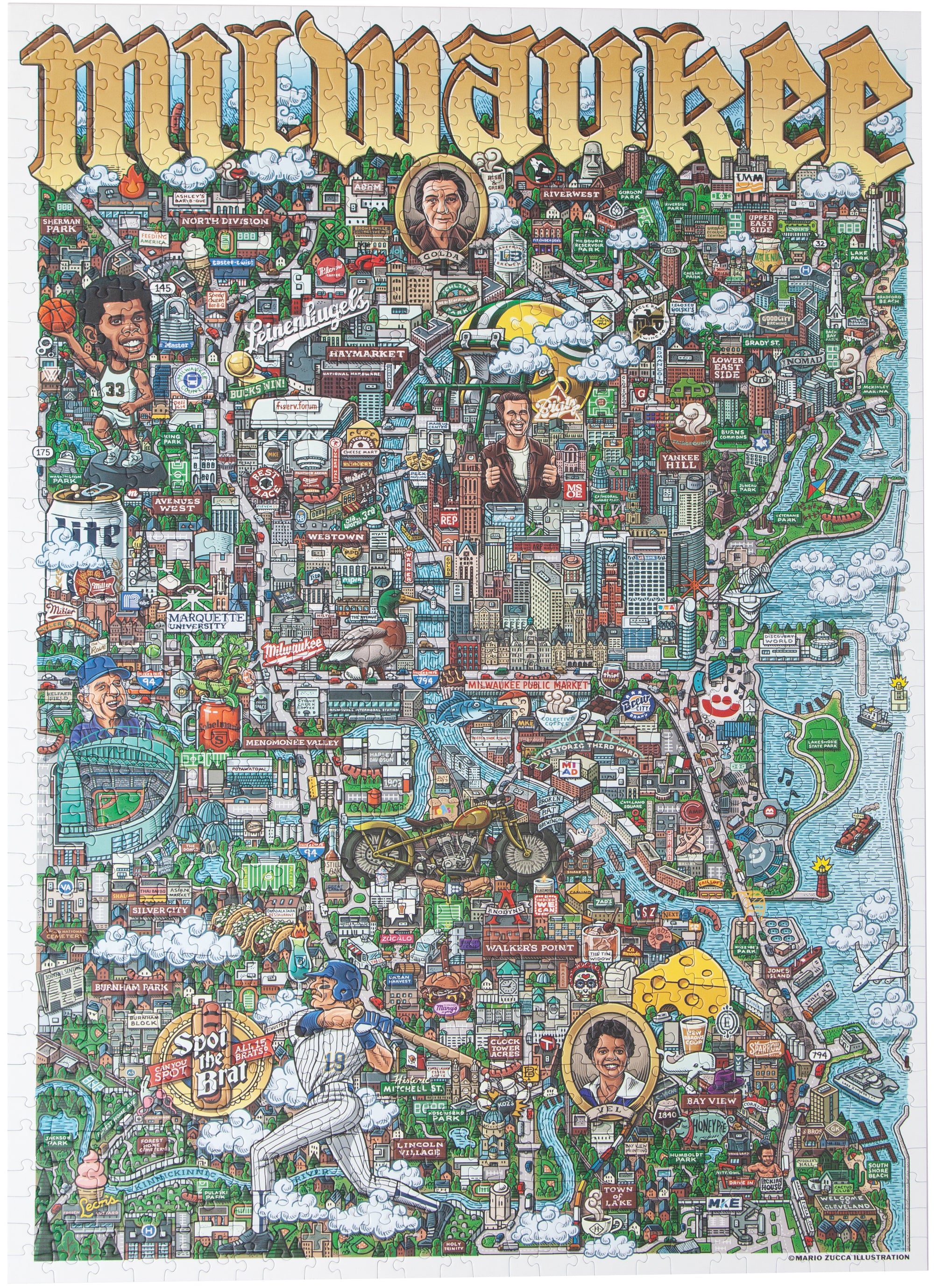 Milwaukee Map Puzzle by Mario Zucca